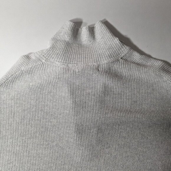 NEW Size XXS/XS Women's Tommy Bahama Shimmer Bonita Zip Poncho Sweater PearlGray - Picture 5 of 7